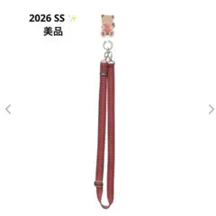 【美品】familiar スマホショルダーストラップ RED