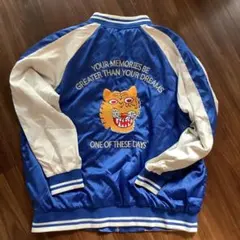 スカジャン 青/白 虎刺繍　shaggy