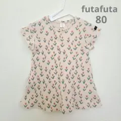 futafuta チューリップ柄 ワンピース 80