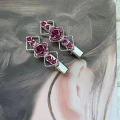 ヘアピン ヘアアクセサリー　髪留め　ヘアクリップ レジン　ハンドメイド