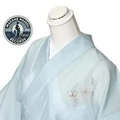 訪問着 単衣 着物 絽 フォーマル 洗える着物 夏 中古 仕立て済 Ｌ寸 MWR