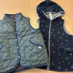 UNICAユニカキッズベスト ネイビー105115 リバーシブル120130