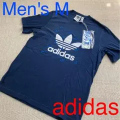 新品 メンズM アディダス モノグラム スクエア Tシャツ カレッジネイビー