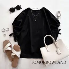 美品♡TOMORROWLAND コットントロピカル リボンカフスVネックブラウスのサムネイル