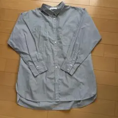 【お値下げ】美品✨【ショコラフィネローブ】ストライプシャツ　長袖のサムネイル