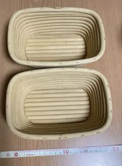 ひ*マ様 天然素材 バスケット 2個セット 約18cm