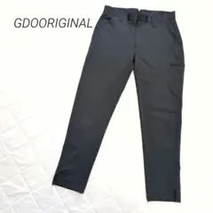 GODオリジナル ゴルフウエア ストレートパンツ ストレッチ素材 黒