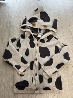 テータテート 牛柄 ニットパーカー