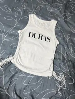 DURAS 編み込み タンクトップ ロゴ