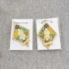 【2点セット】ツイステ ジェイド フロイド ステンドグラス風 メタルチャーム