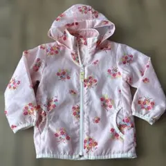 HOT BISCUITS 花柄ジャケット 100cm フード付き　メッシュ