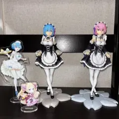 Re:ゼロから始める異世界生活 curtsey レム ラム フィギュア アクスタのサムネイル