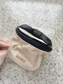 MARY QUANT リボン　ジュエリーケース　ポーチ　ベージュ
