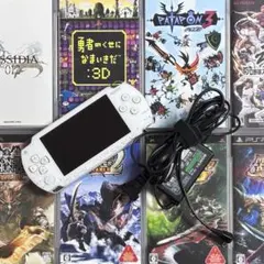 PSP-1000 本体 セラミック ホワイト 充電器 他 ソフト8つ付き