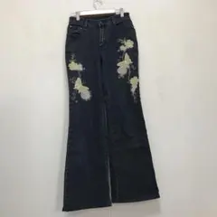 レディース ブーツカットデニム グレー系 S相当