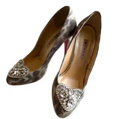 DIANA ハートビジュウピンヒールパンプス レッドソール