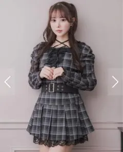 pium フロントリボンティアードミニワンピース♡ - メルカリ
