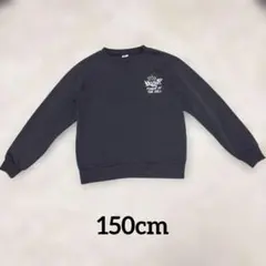 ★美品★キッズトレーナー グレー バックプリント 長袖 スウェット 150cm