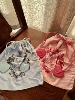 ジューシークチュールのダストバック2点ピンク&ブルーのサムネイル