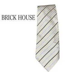 BRICK HOUSE ブリックハウス ネクタイ ベージュ系 ストライプ 美品