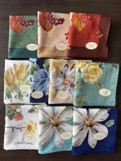 MELROSE ハンカチ 10枚セット 花柄 ボタニカルのサムネイル