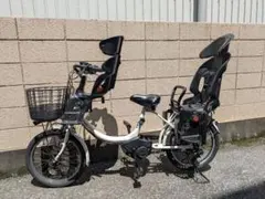 ヤマハ　パスバビー　20インチ 白色　電動アシスト自転車　3人乗り　前後シート付のサムネイル