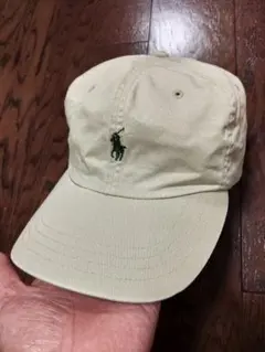 POLO by RALPH LAUREN キャップ　ベージュ　緑　90S　古着
