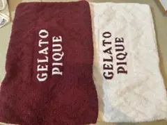 GELATO PIQUE 枕カバーセット ボルドー ホワイト
