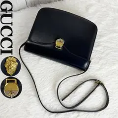 希少♡ライオンチャーム♡グッチ ツートーン ターンロック ショルダーバッグ