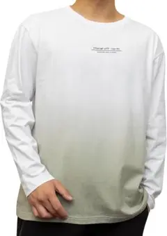 新品⭐️ tシャツ メンズ 大きいサイズ 長袖Tシャツ グラデーション XL