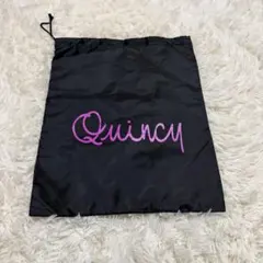 Quincy ナイロン　巾着袋　ブラックのサムネイル