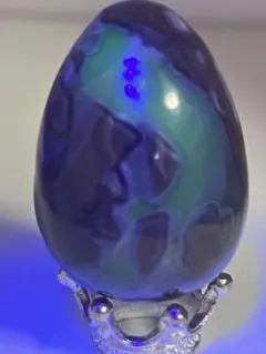 天然石 ボルケーノアゲート タマゴ 台座付き⭐️1524