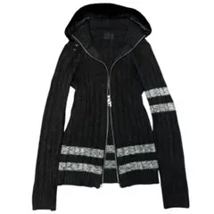 00s archive 平成初期 ジップニット グランジ ファー ボア y2k