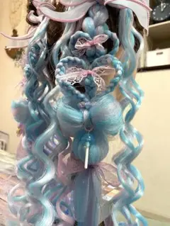 ヘアゴムエクステ しなこちゃん ベビタピ 原宿系 夢かわ ハロウィン 推し活