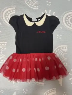 ギャップ　GAP ミニーマウス ワンピース 黒赤ドット　18-24months