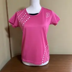 プリンス テニスＴシャツ ピンク ドットパターン