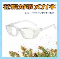 花粉対策メガネ ブルーライトカット付き クリア
