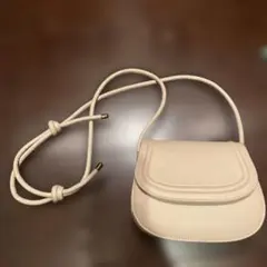 ベージュショルダーミニバッグ