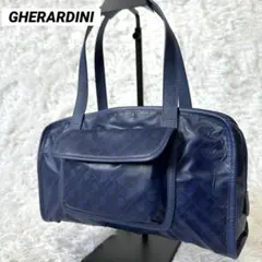 ⭐️新品未使用⭐️　ゲラルディーニ　ソフティ　ハンドバッグ　PVC×レザー　ネイビー ⭐️未使用級⭐️ ゲラルディーニ ソフティ ハンドバッグ