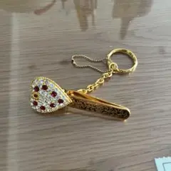美品　スワロフスキー　クリップキーホルダー