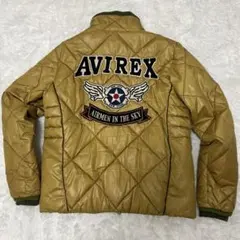 【希少】AVIREX アヴィレックス キルティングジャケット ワッペン 刺繍 L