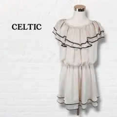 CELTIC☆オフショル　フリルカラーシアーワンピース【9】ウエストゴム
