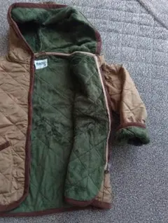 120 中綿コート ライトブラウン フード付き 裏起毛