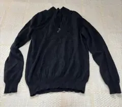 カシミヤ 100% メンズ M ユニクロ セーター ブラック 黒