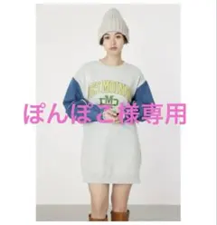 RODEO CROWNS デニムドッキングスウェットワンピース