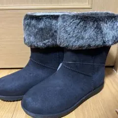 beauth ブーツ ファー付き防水あったかブーツ ブラック