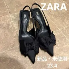 ZARA zara リボン　36 ミュール　ヒール