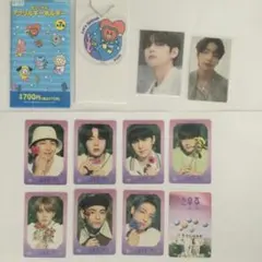 BTS テテ アクリルキーホルダー☆公式トレカ２枚、シール等おまけ付き