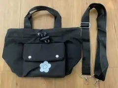 デイジーモチーフ ショルダーバッグ 黒