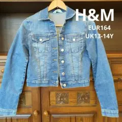 【定番】H&M1回のみ着用　状態良好！Gジャンストレッチ　ショート丈ライトブルー